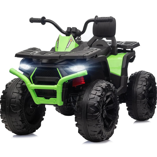 24V Ride on Toys, Kids ATV 4-Wheeler for Big Kids with 2 Seater, 400W Motor, Bluetooth - Green