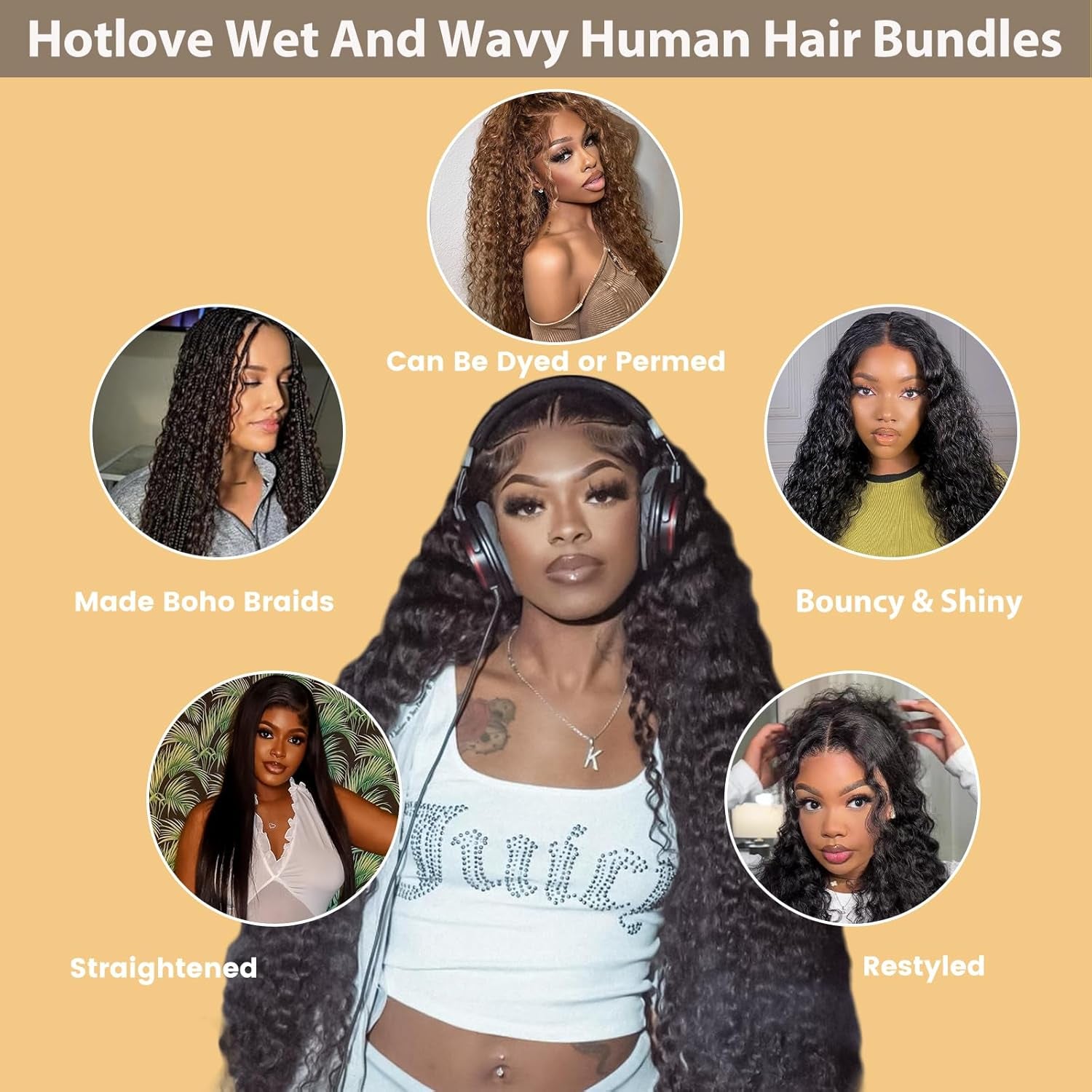 28 26 24 22Inch Water Wave 4 Bundles Human Hair 100% Virgin Human Hair Bundles 12A Wet and Wavy Human Hair Weave Bundles Natural Curly Human Hair Extensions